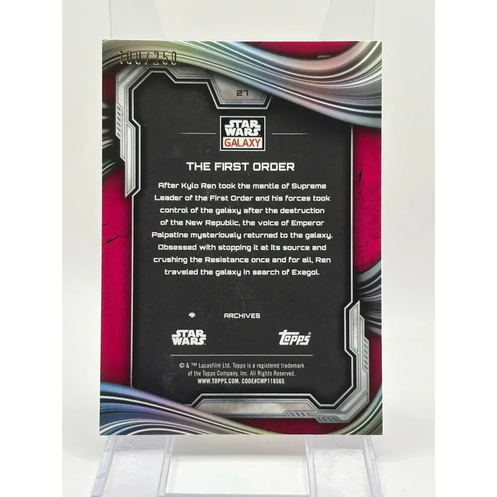 2025 Topps Star Wars Galaxy The First Order Magenta Lava Refractor 100/250 SP